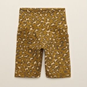 Aerie cheetah bike shorts with pockets